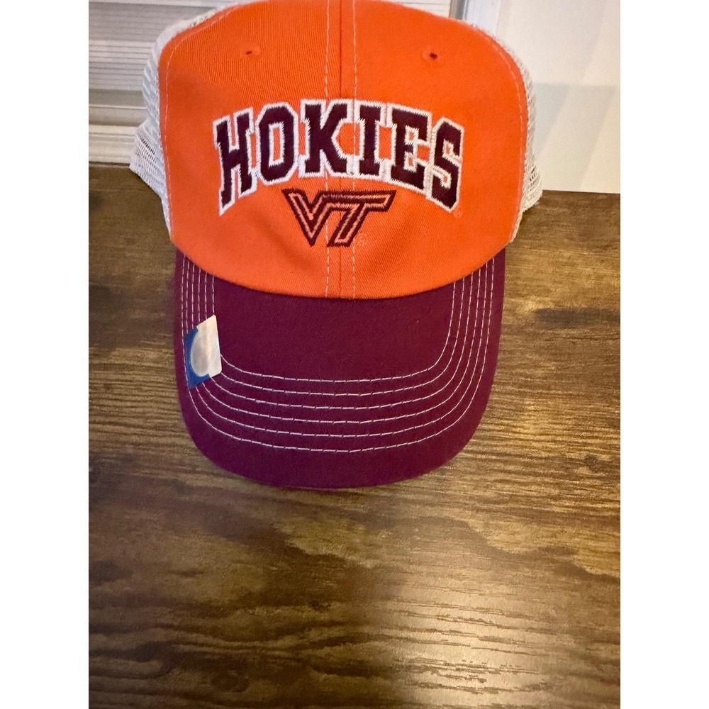 Virginia Tech Hokies Trucker Hat Captivating Headwear Orange Maroon Mesh Cap
